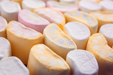 Tasty marshmallows, closeup