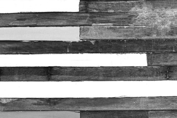 Rough wood panel frame or grunge wooden floor in black and white style - Background and Wallpaper concept 