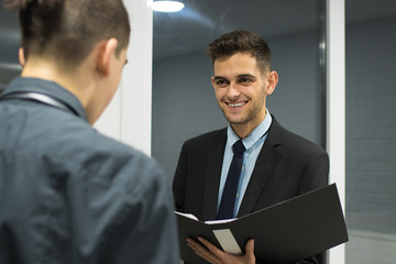 business people in the office working
