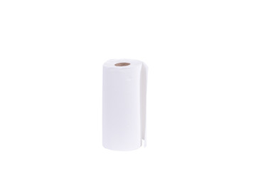 tissue roll on white background with clipping path