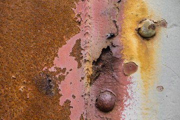 Strukturen in Farbe und Rost