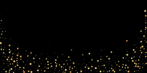 Gold stars random luxury sparkling confetti. Scatt