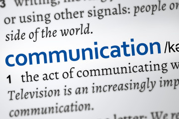 communication definition word. Zoom on the meaning