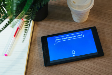 online personal assistant on tablet