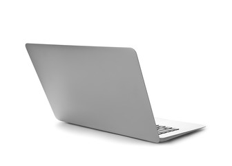 Modern laptop on white background