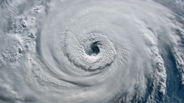 Satellite view.Timelapse animation of the eye of the hurricane Florence over the Atlantics close to the US coast . Elements of this image furnished by NASA.