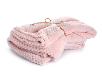 Soft plaid on white background