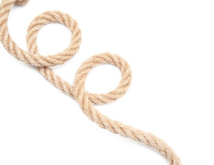 Rope on white background