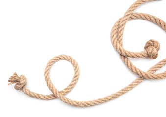 Rope on white background