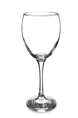 Empty wineglass on white background