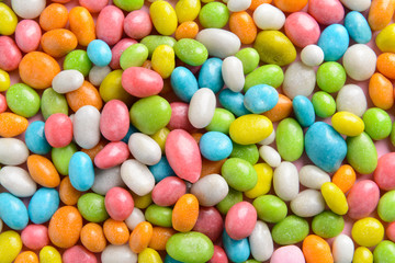 Fototapeta na wymiar Heap of tasty candies, closeup