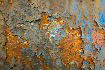 Strukturierte Farbe und Rost