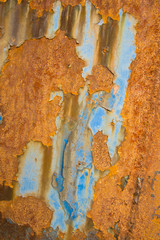 Strukturierte Farbe und Rost