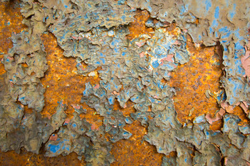 Strukturierte Farbe und Rost
