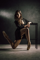 Obraz na płótnie Canvas professional ballet dancer in poses