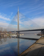 New Ada Bridge Belgrade Serbia