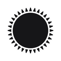 Sun icon vector isolated