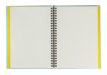 Blank notebook open