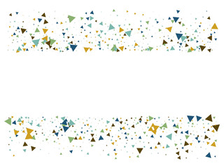 Blast Glass Shatter Memphis Vector Frame. Triangle Fragmentation Particles Explosion Border Design. Breakage Fast Moving Fragments Exploding Glass Frame. Shattered Fragments Burst Explosive Background