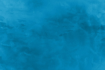Naklejka premium Colorful winter blue ink and watercolor textures on white paper background. Paint leaks and ombre effects. Hand painted abstract image.