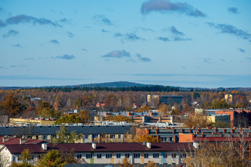 City of Valmiera in Latvia from above