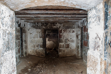 Fototapeta na wymiar ruins of old war fort in Liepaja, Latvia