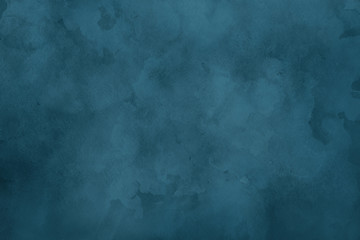 Colorful winter blue ink and watercolor textures on white paper background. Paint leaks and ombre effects. Hand painted abstract image.