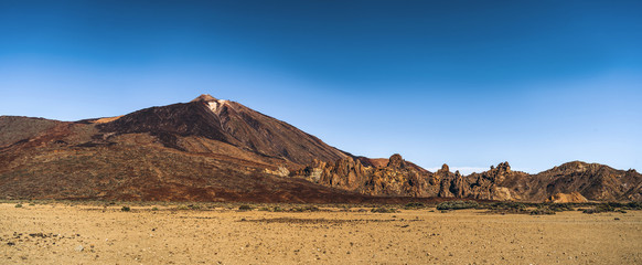 Landscape with Teide volcano in tenerife island, spain.