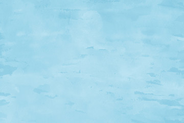 Colorful winter blue ink and watercolor textures on white paper background. Paint leaks and ombre effects. Hand painted abstract image.