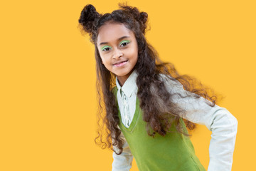 Portrait of a pretty afro American girl