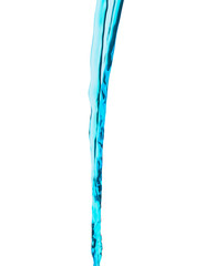 Pouring water on white background