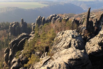Schammsteine im Elbsandsteingebirge
