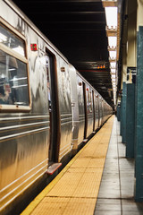 Obraz premium Metro of New York City, underground train
