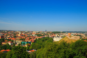 View of the city from the tower of Gediminas Vilnius.