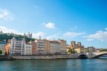 Naklejka premium フルビエールの丘とノートルダム大聖堂