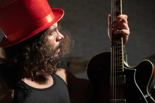 Guitarist with guitar