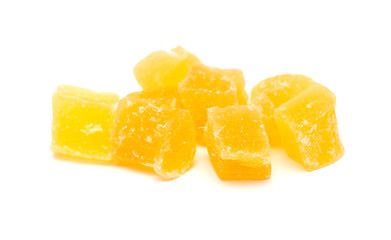 candied fruit isolated on white background