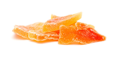 candied fruit isolated on white background