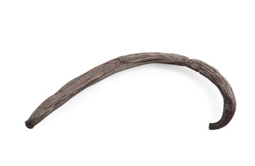 Aromatic vanilla sticks on white background