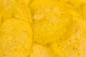 Texture of potato chips for the background