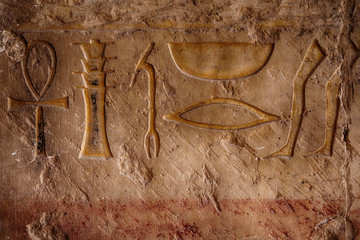 hieroglyph in temple of queen hatsepsut