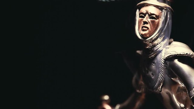 shaman figure smoke dark background hd footage 