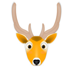 Deer head cartoon vector