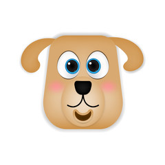 Dog head cartoon vector