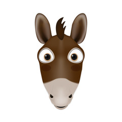 Donkey head cartoon vector