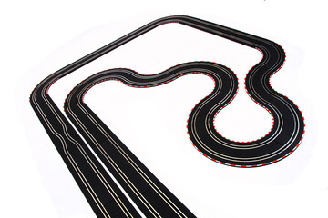 track race transportation toy isolated