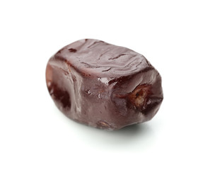 Sweet dried date on white background