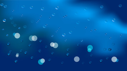 Rain behind the glass.