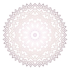 Round pattern flower mandala. circle floral ornament. Decorative illustration.