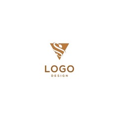 Vector logo design,triangle icon and food,drink